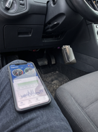 CarVitals connected while driver checks the diagnostics app